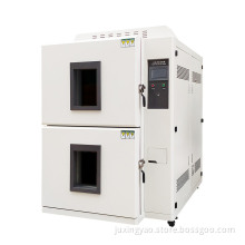 Two compartment cold and heat shock test chamber